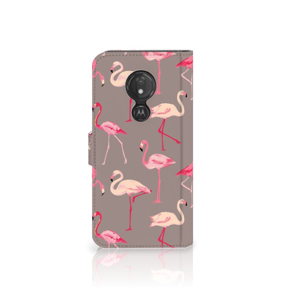 Motorola Moto G7 Power Telefoonhoesje met Pasjes Flamingo