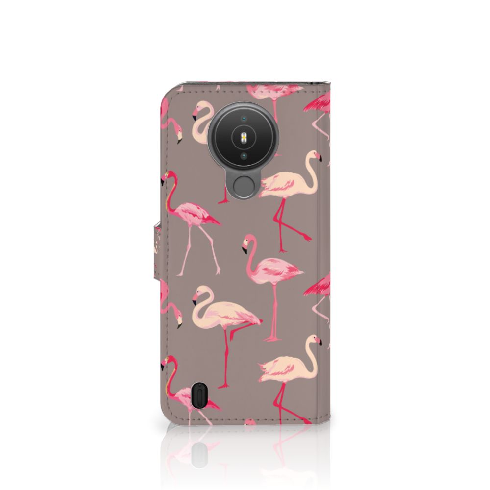 Nokia 1.4 Telefoonhoesje met Pasjes Flamingo