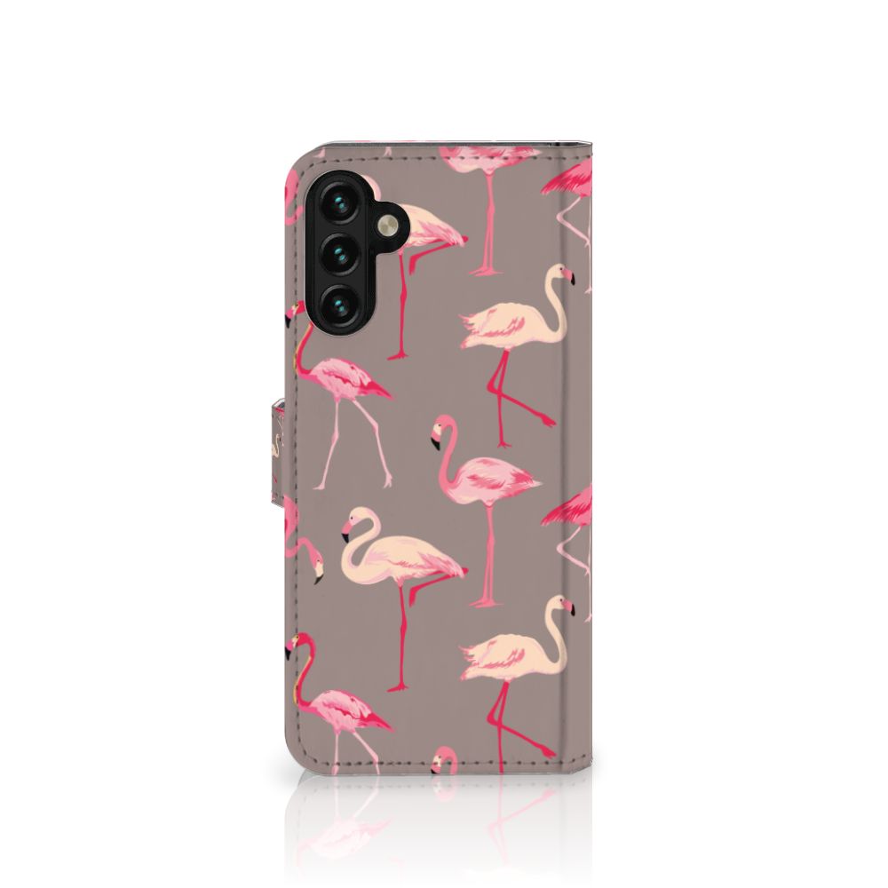 Samsung Galaxy A04s | Samsung Galaxy A13 5G Telefoonhoesje met Pasjes Flamingo