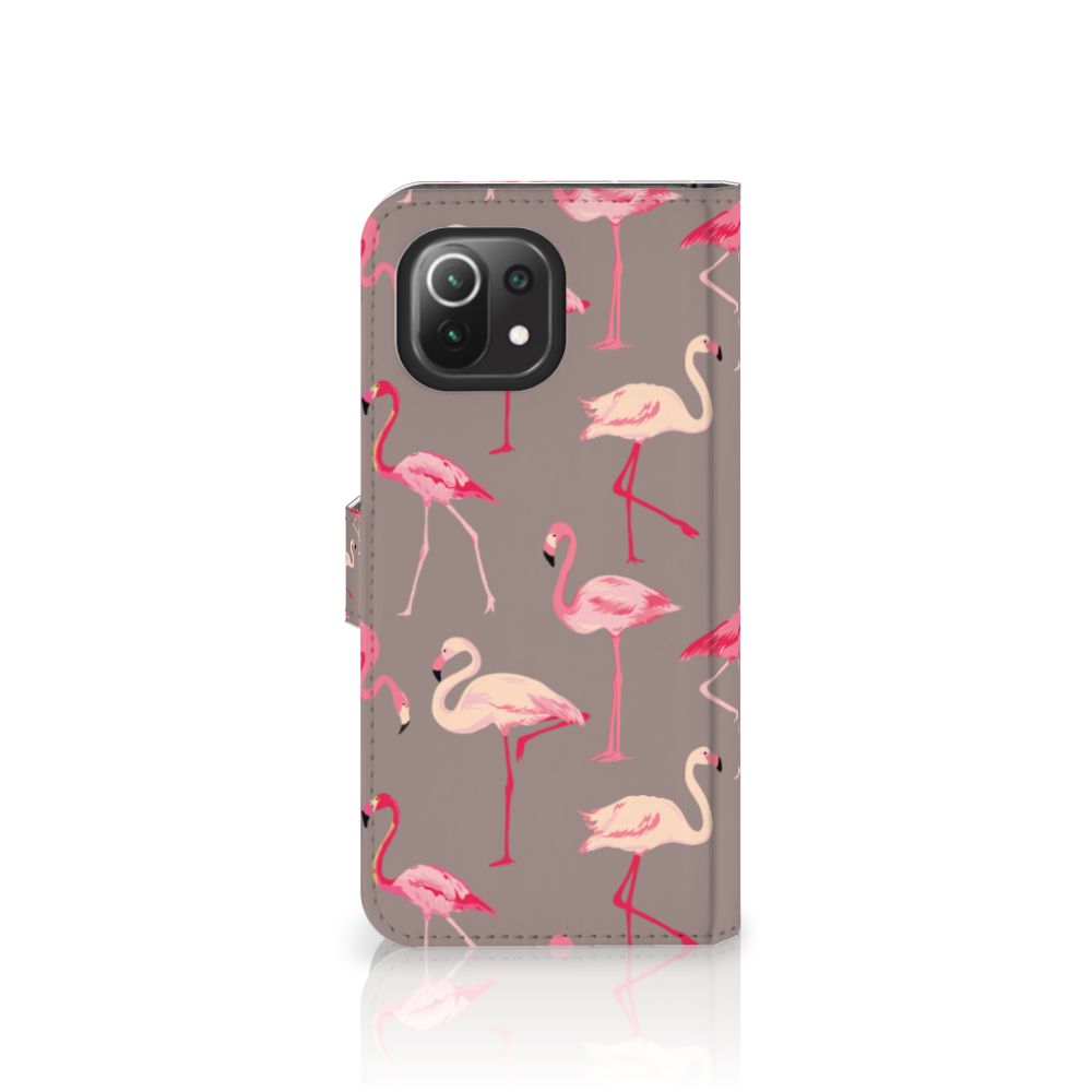Xiaomi 11 Lite 5G NE | Mi 11 Lite Telefoonhoesje met Pasjes Flamingo