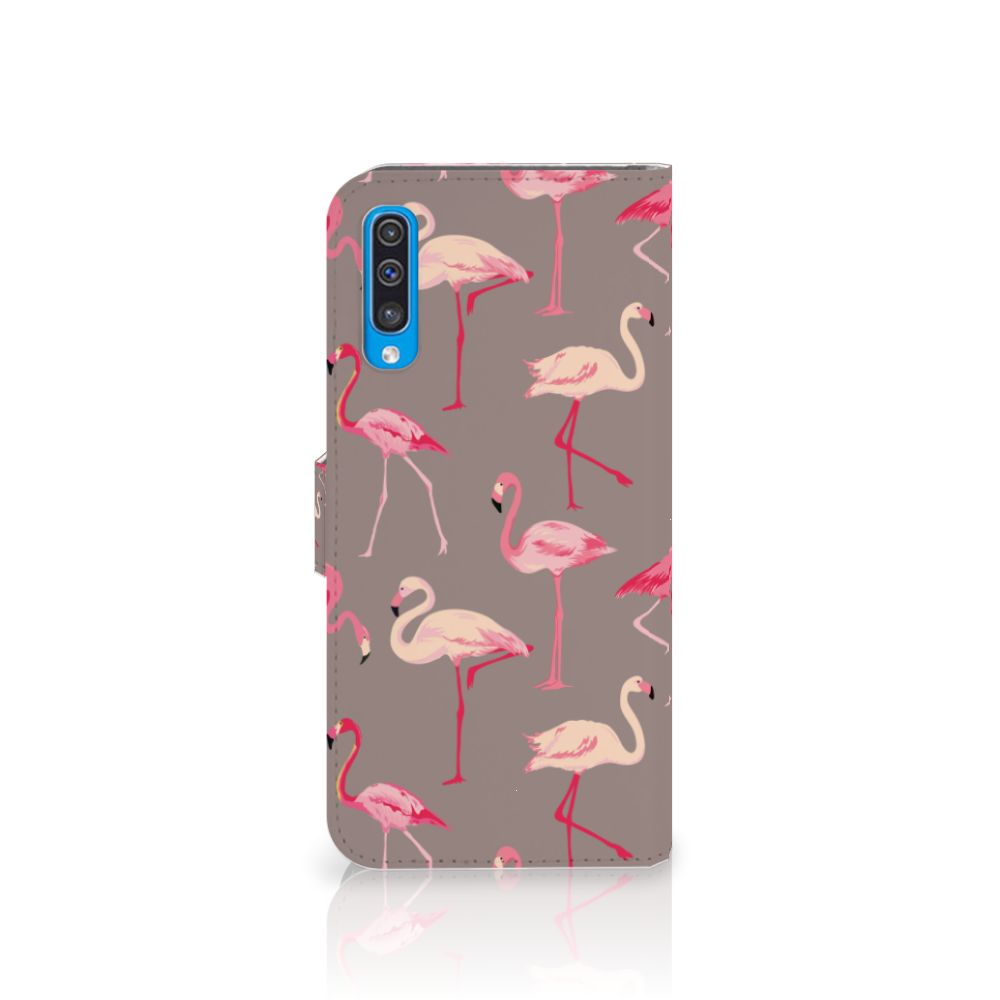 Samsung Galaxy A50 Telefoonhoesje met Pasjes Flamingo
