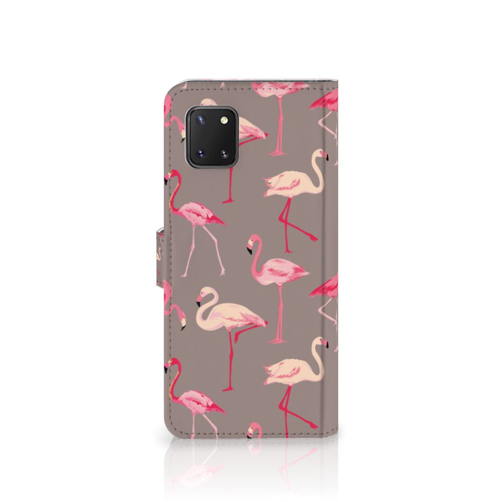 Samsung Note 10 Lite Telefoonhoesje met Pasjes Flamingo