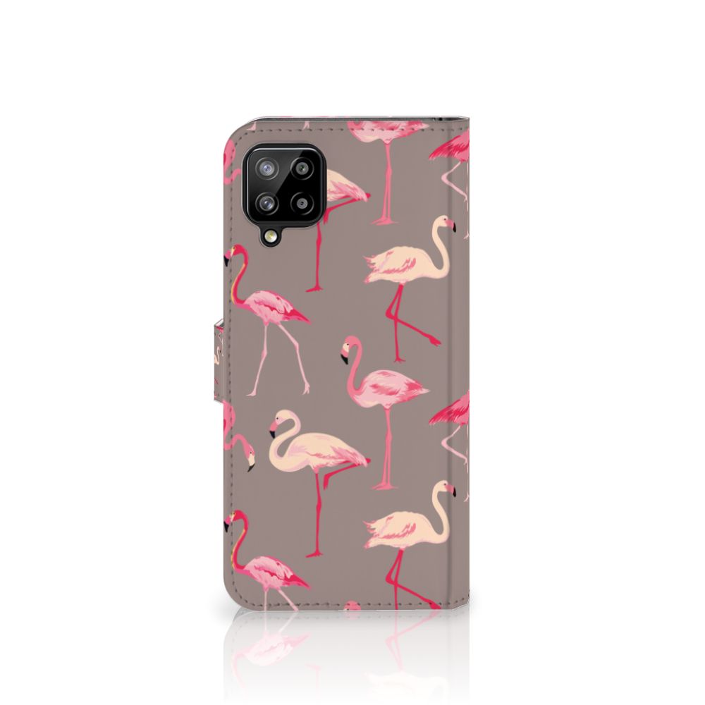 Samsung Galaxy A12 Telefoonhoesje met Pasjes Flamingo