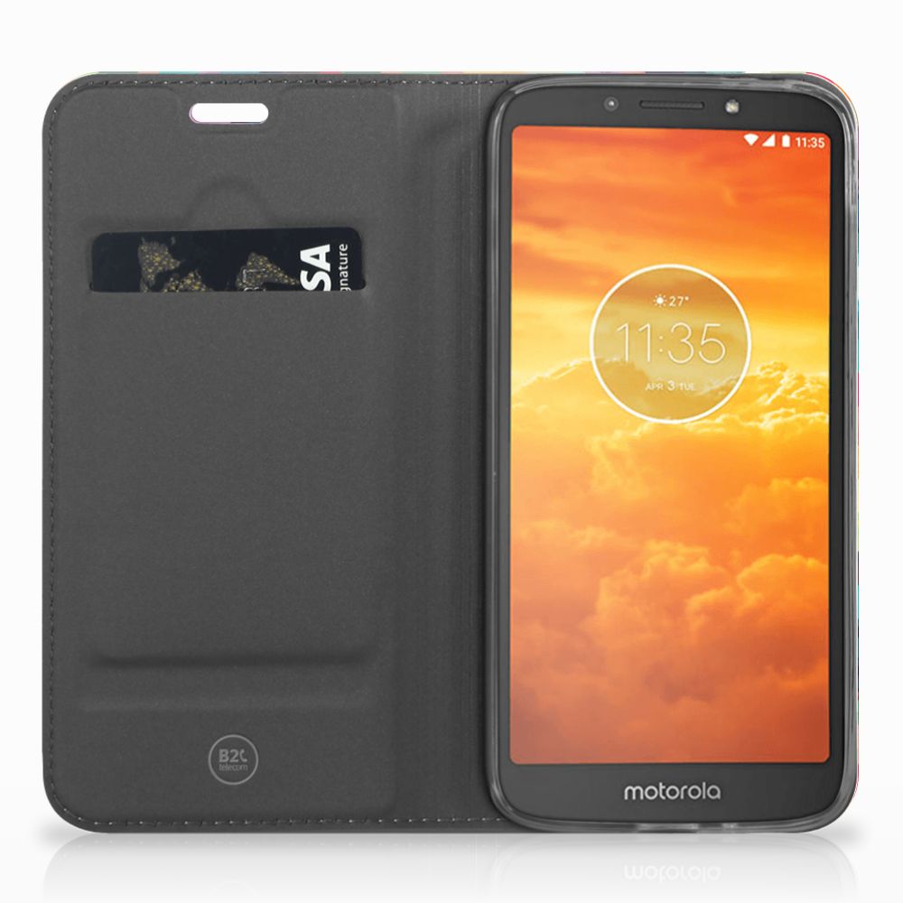Motorola Moto E5 Play Hoesje met Magneet Geruit