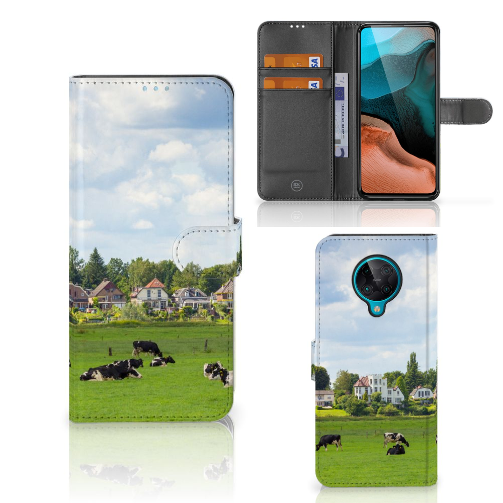 Xiaomi Poco F2 Pro Telefoonhoesje met Pasjes Koeien