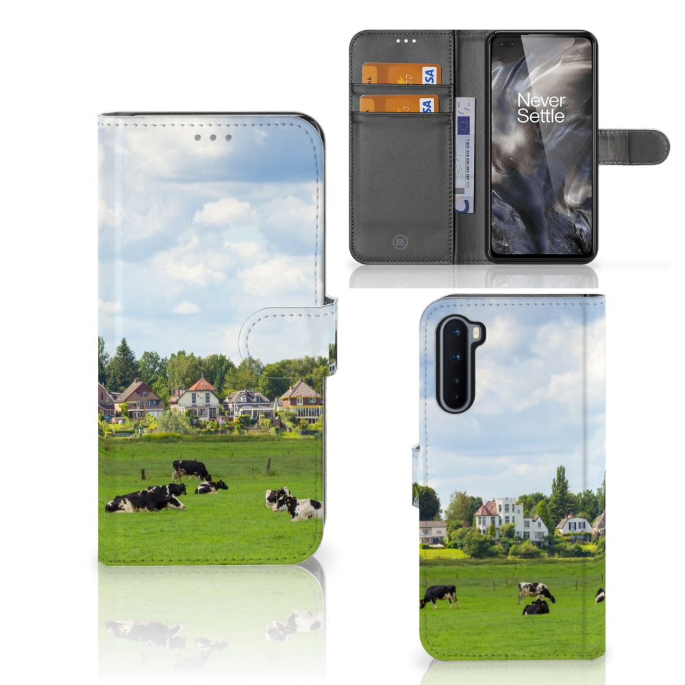 OnePlus Nord Telefoonhoesje met Pasjes Koeien