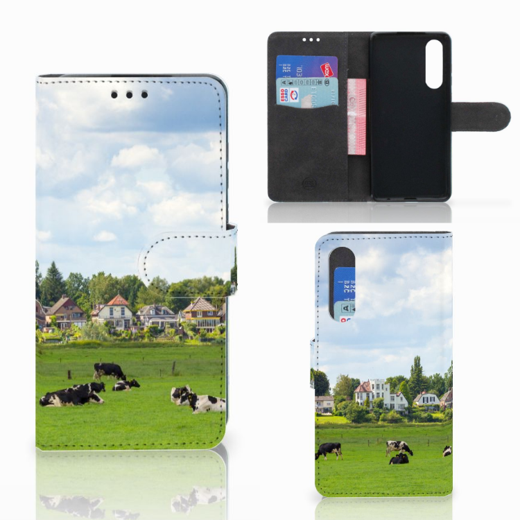 Huawei P30 Telefoonhoesje met Pasjes Koeien