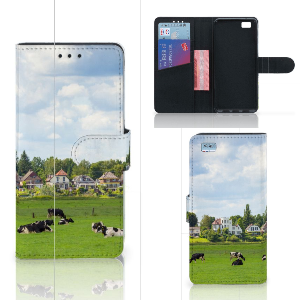 Huawei Ascend P8 Lite Telefoonhoesje met Pasjes Koeien