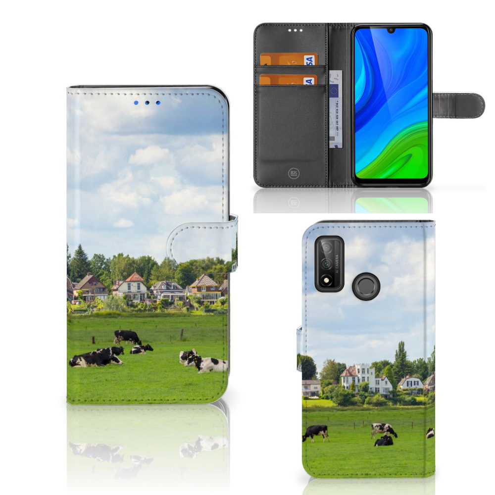 Huawei P Smart 2020 Telefoonhoesje met Pasjes Koeien