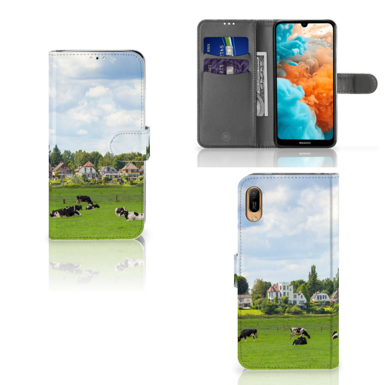 Huawei Y6 (2019) Telefoonhoesje met Pasjes Koeien
