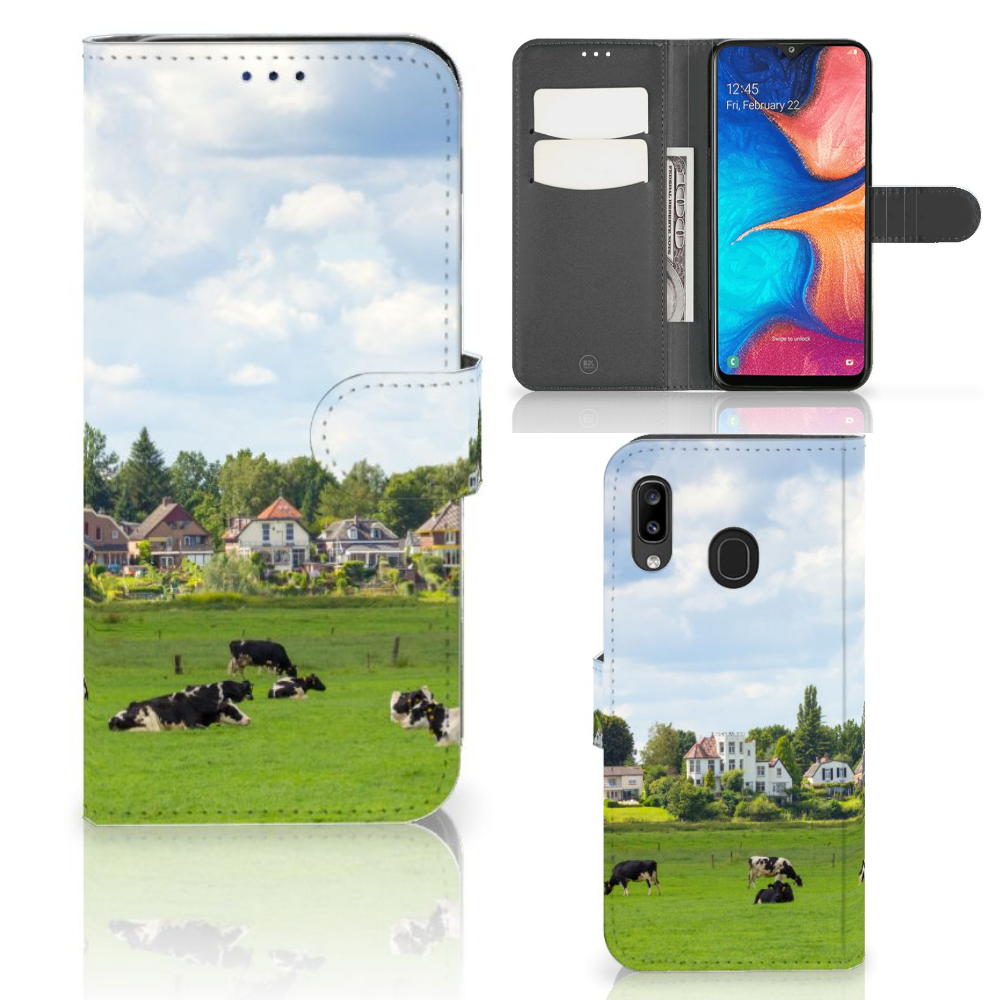 Samsung Galaxy A30 Telefoonhoesje met Pasjes Koeien