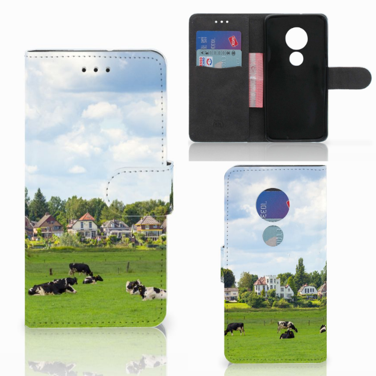 Motorola Moto G7 Play Telefoonhoesje met Pasjes Koeien