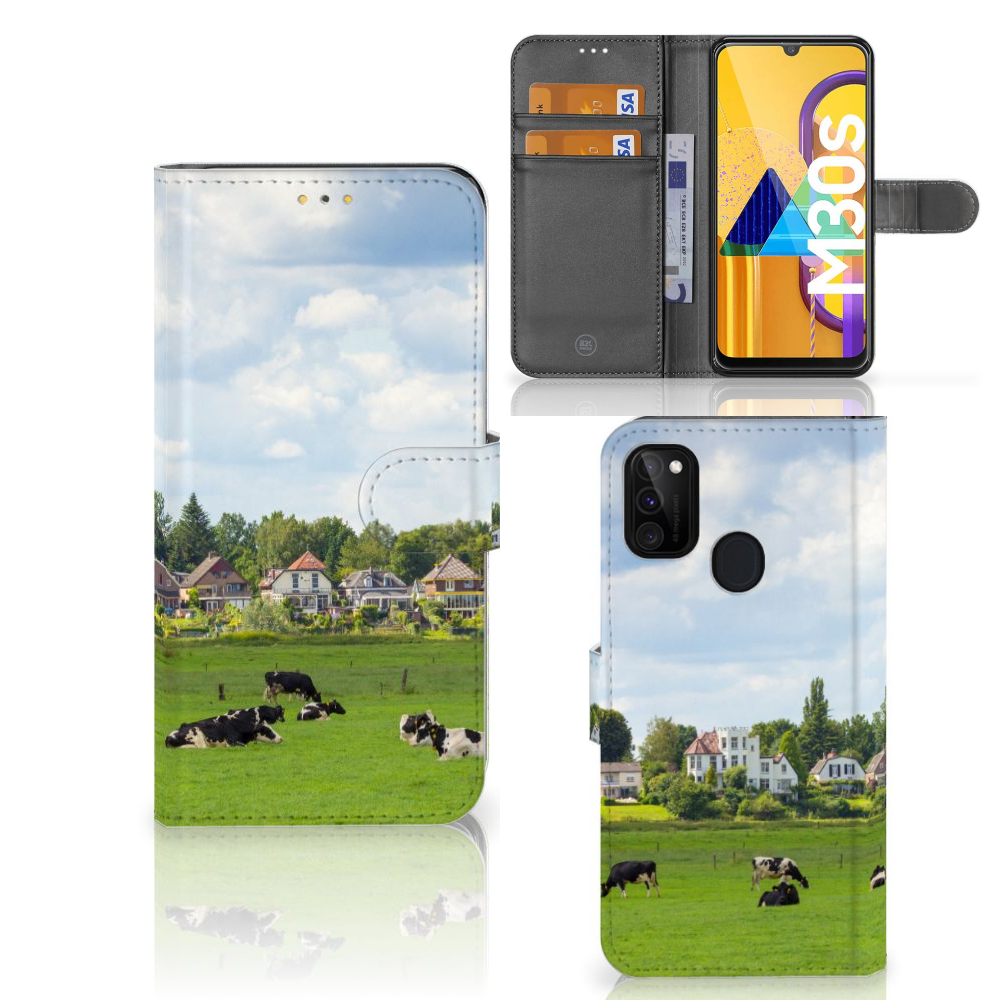 Samsung Galaxy M21 | M30s Telefoonhoesje met Pasjes Koeien