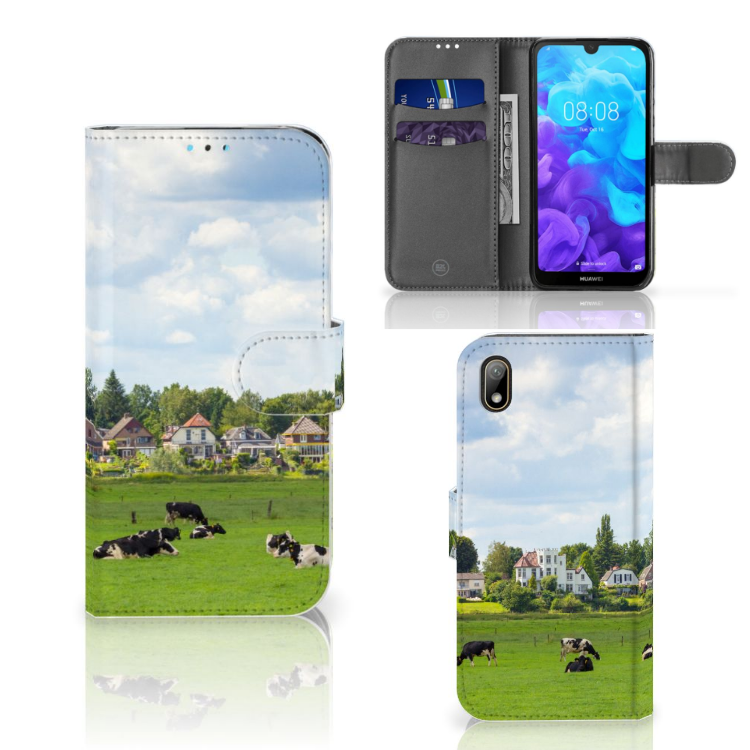 Huawei Y5 (2019) Telefoonhoesje met Pasjes Koeien