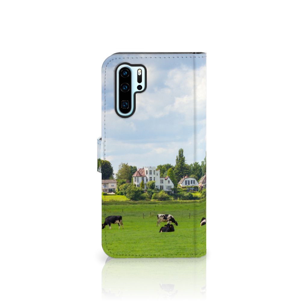Huawei P30 Pro Telefoonhoesje met Pasjes Koeien