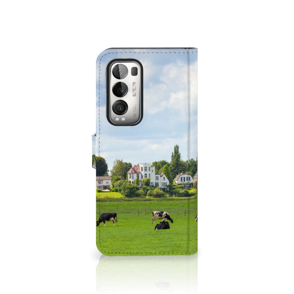 OPPO Find X3 Neo 5G Telefoonhoesje met Pasjes Koeien