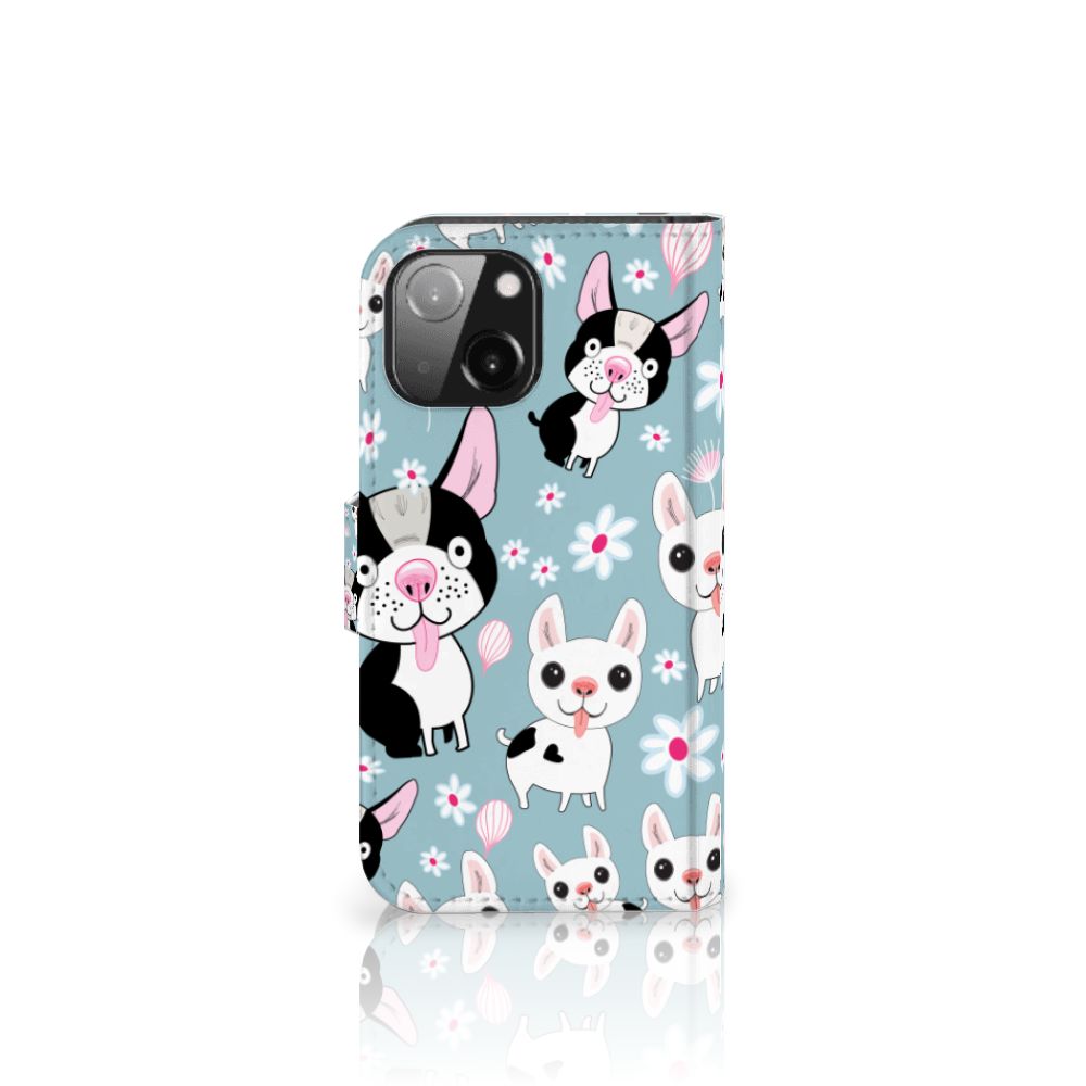 iPhone 13 Mini Telefoonhoesje met Pasjes Hondjes
