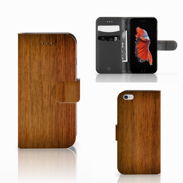 Apple iPhone 6 | 6s Book Style Case Donker Hout