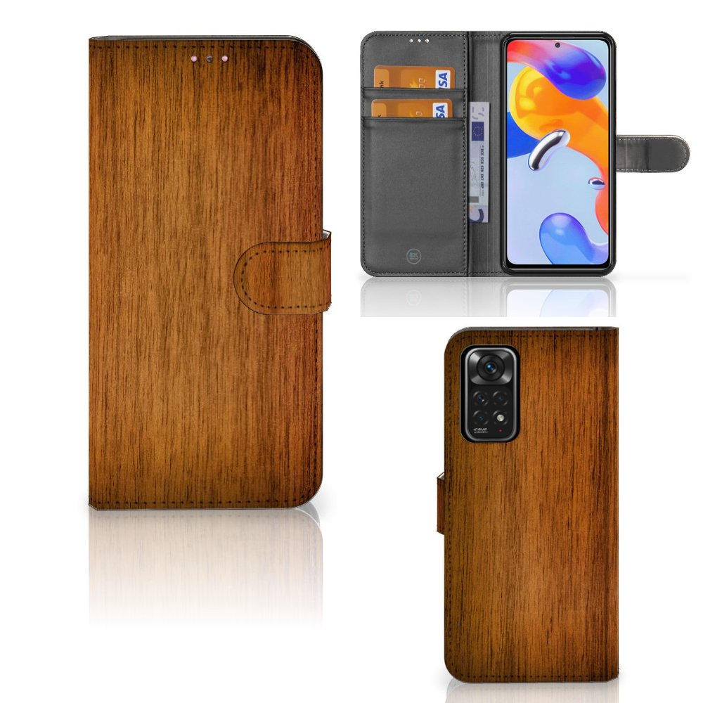 Xiaomi Redmi Note 11 Pro 5G/4G Book Style Case Donker Hout