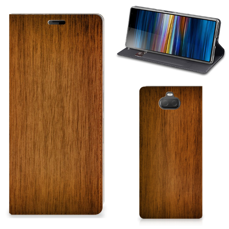 Sony Xperia 10 Plus Book Wallet Case Donker Hout