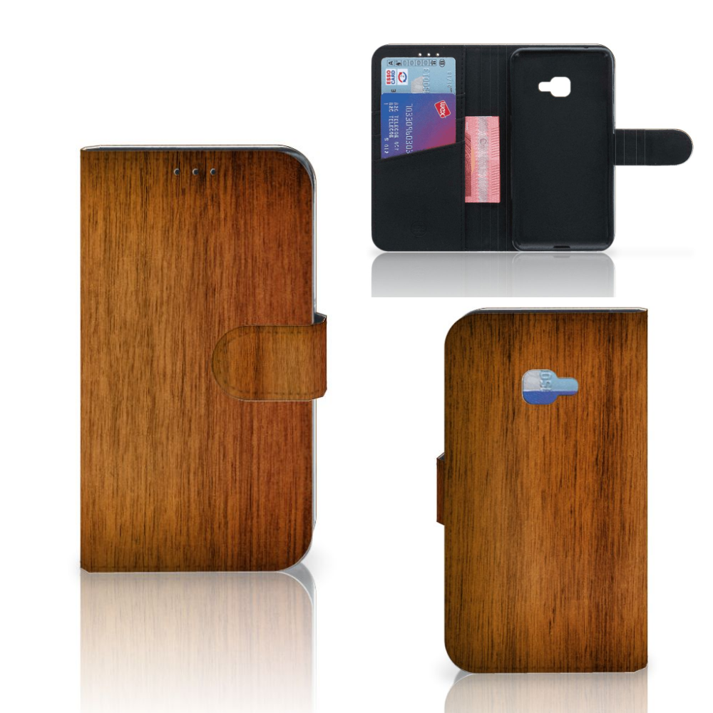 Samsung Galaxy Xcover 4 | Xcover 4s Book Style Case Donker Hout