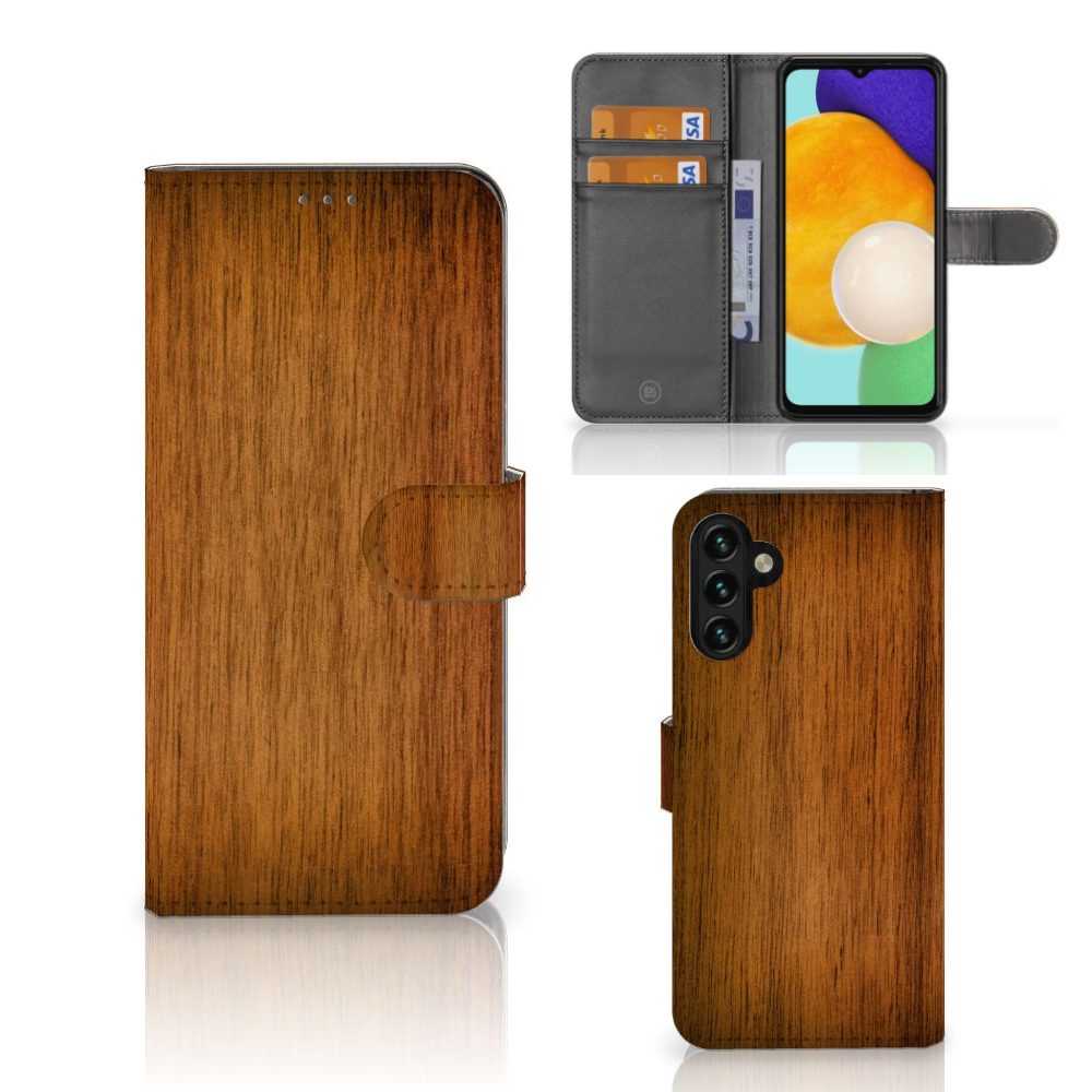 Samsung Galaxy A04s | Samsung Galaxy A13 5G Book Style Case Donker Hout