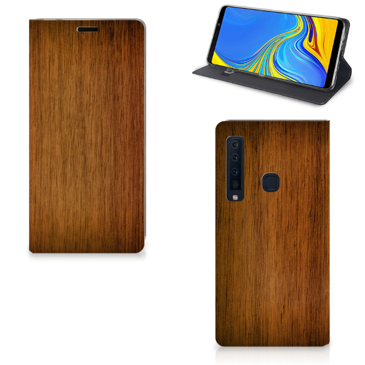 Samsung Galaxy A9 (2018) Book Wallet Case Donker Hout