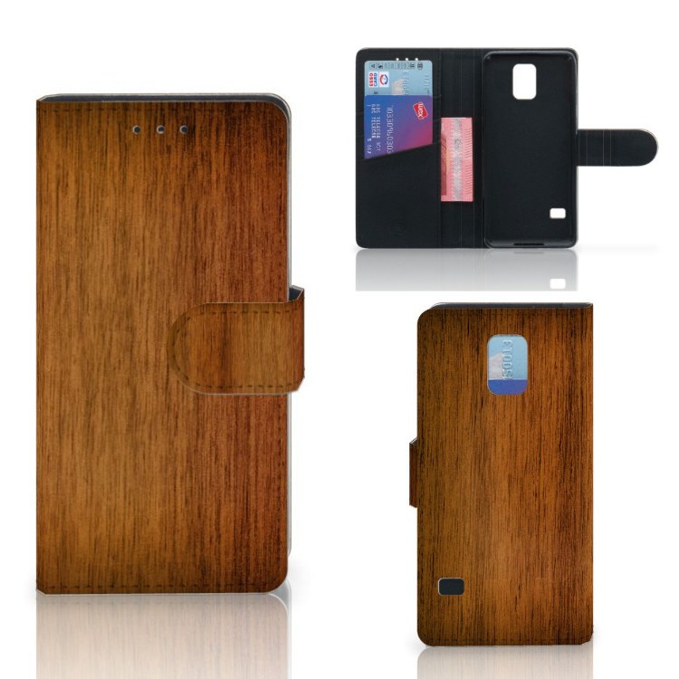 Samsung Galaxy S5 | S5 Neo Book Style Case Donker Hout