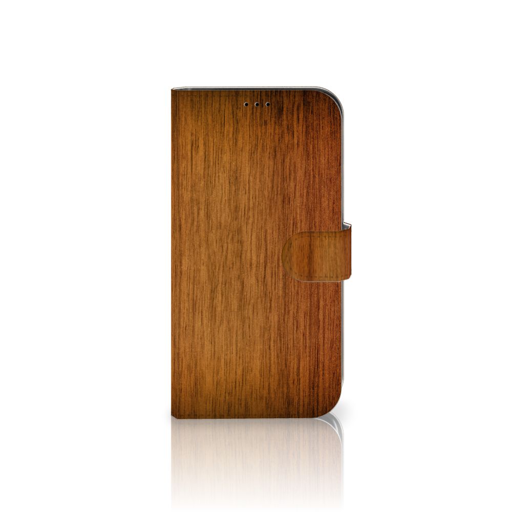 iPhone 13 Pro Max Book Style Case Donker Hout
