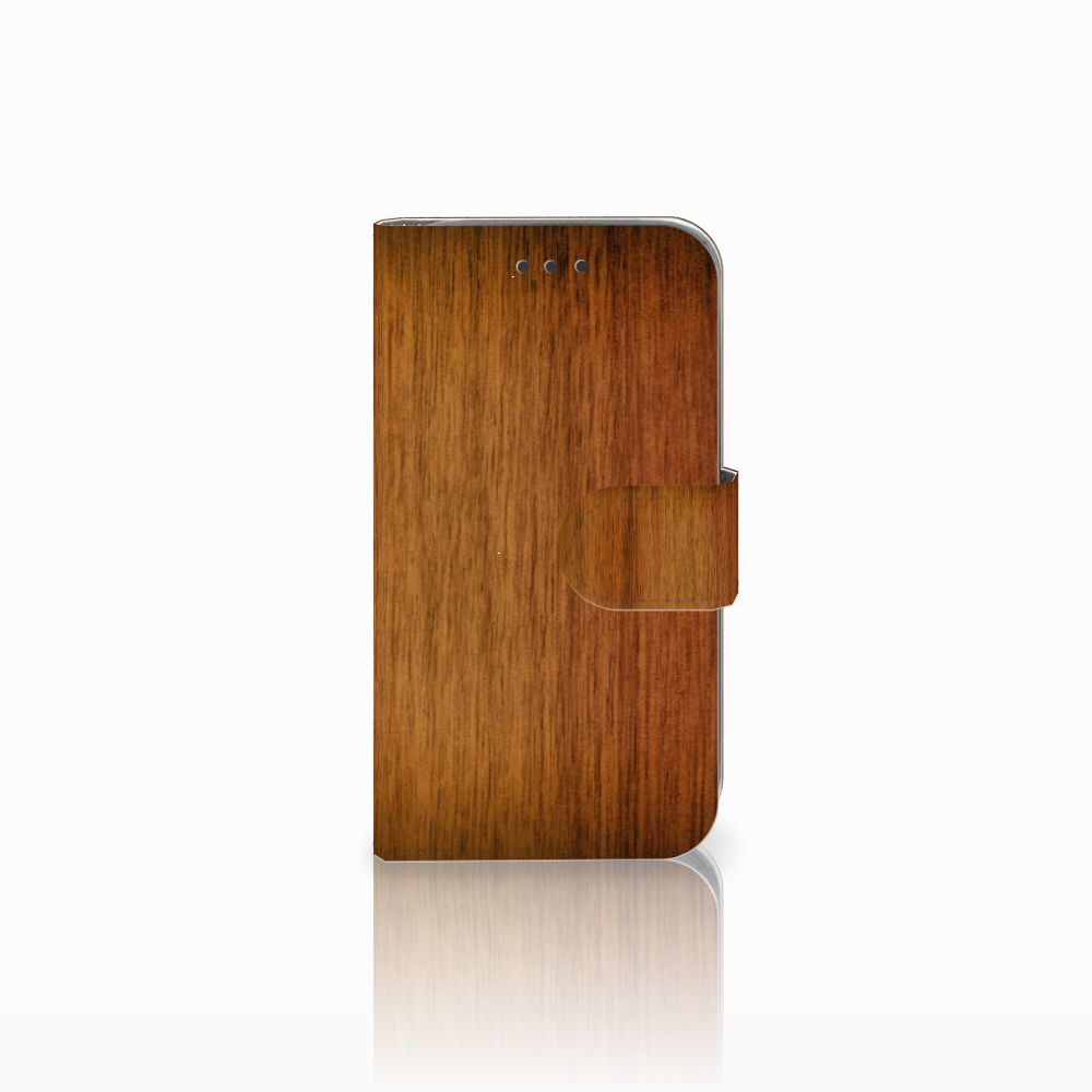 Samsung Galaxy Core Prime Book Style Case Donker Hout