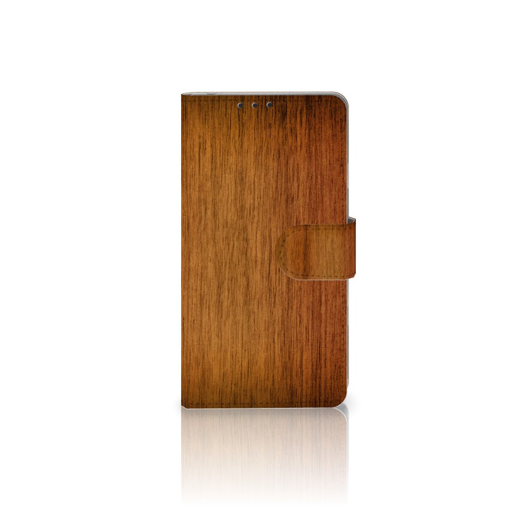 Sony Xperia Z1 Book Style Case Donker Hout