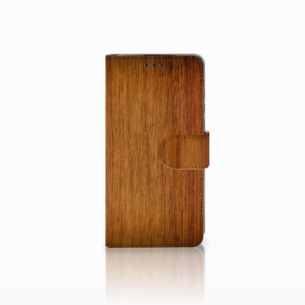 Huawei P30 Book Style Case Donker Hout