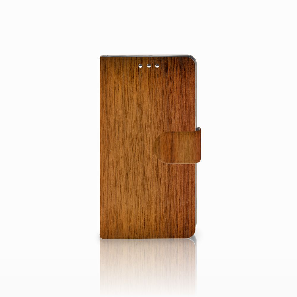 Sony Xperia XZ1 Book Style Case Donker Hout