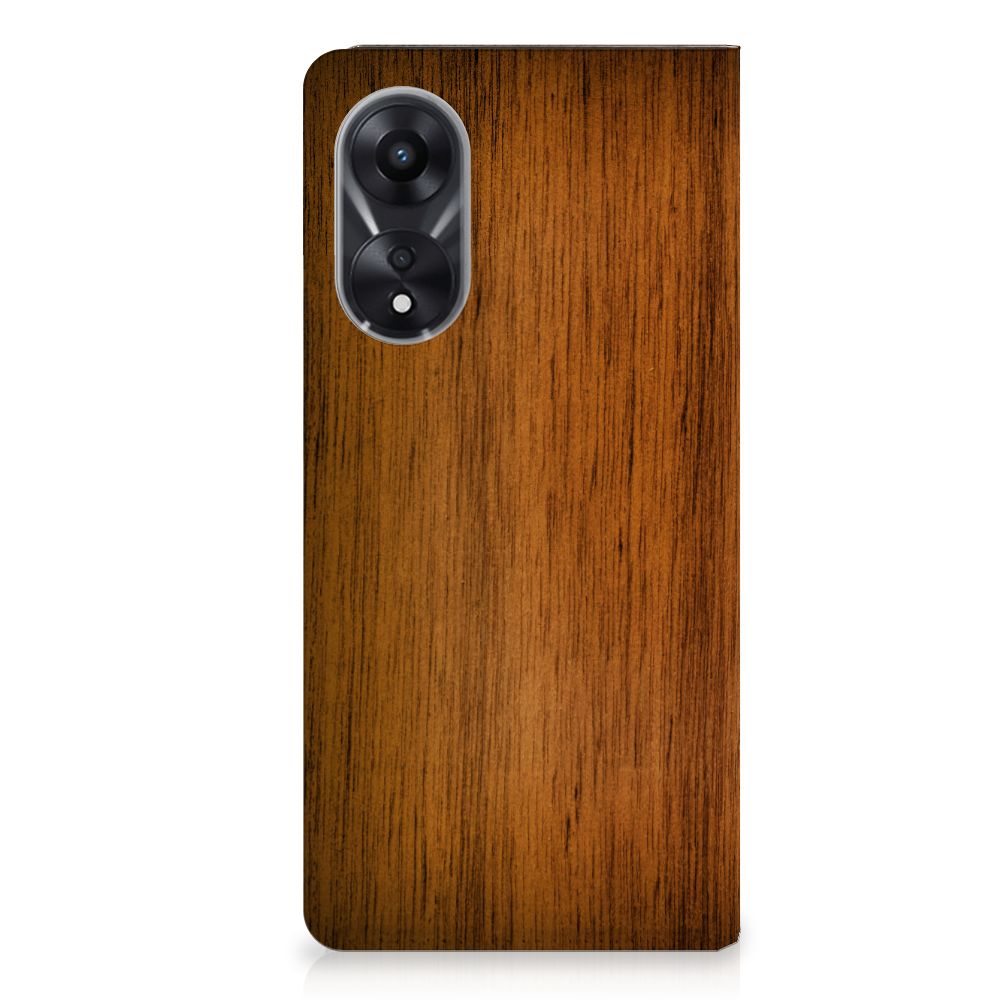 OPPO A78 | A58 5G Book Wallet Case Donker Hout