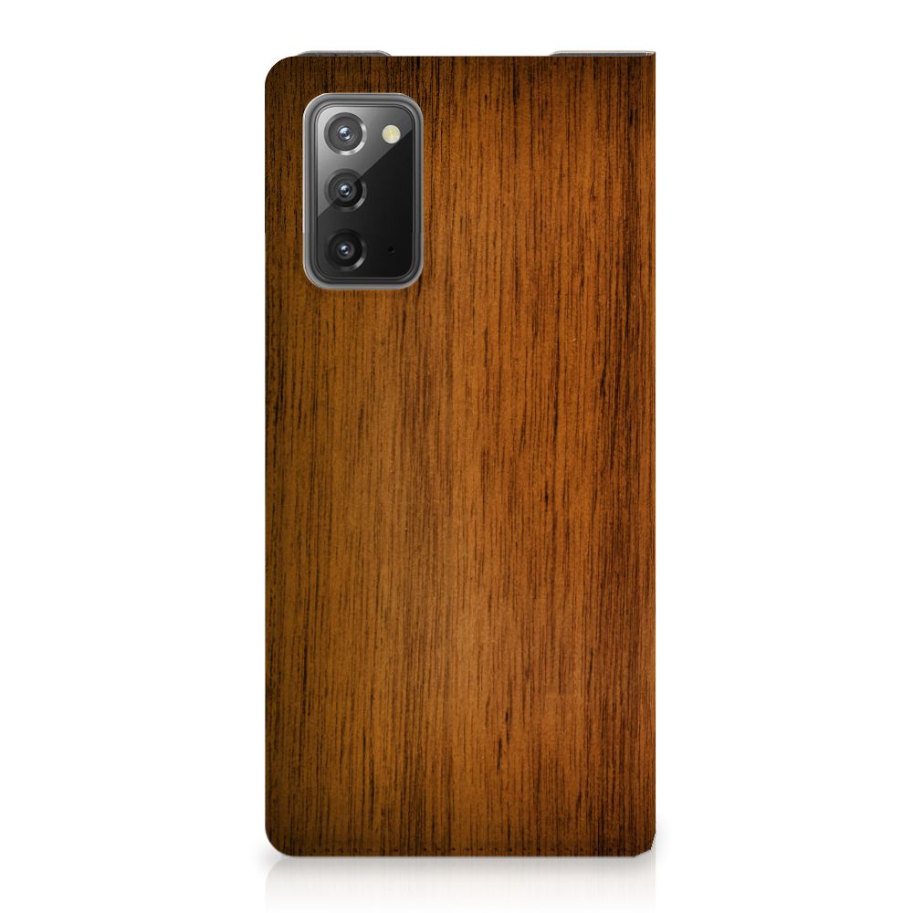 Samsung Galaxy Note20 Book Wallet Case Donker Hout