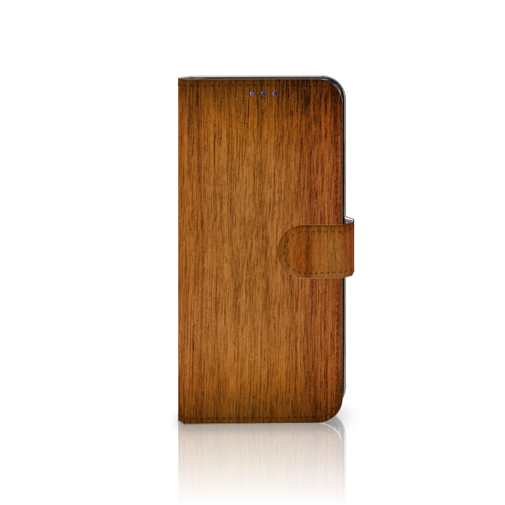OPPO Find X5 Book Style Case Donker Hout