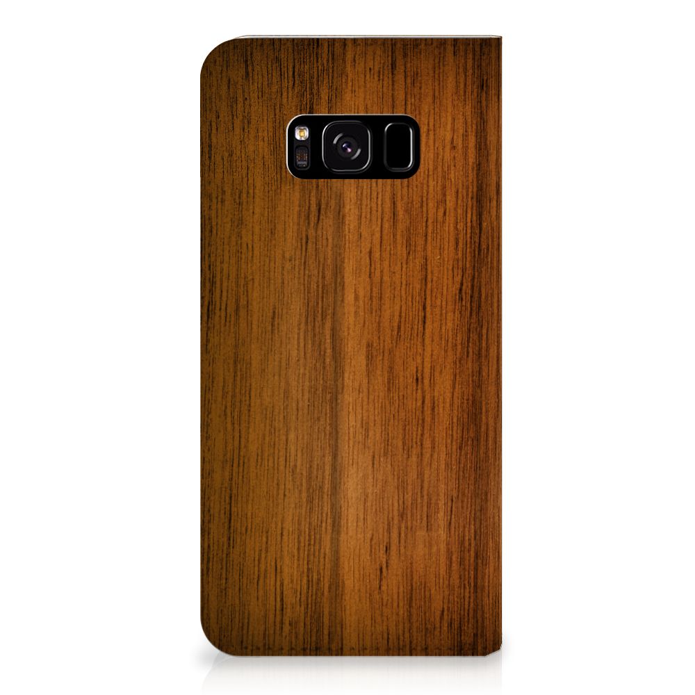 Samsung Galaxy S8 Book Wallet Case Donker Hout