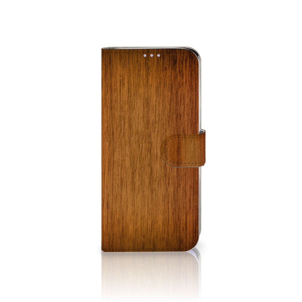 Samsung Galaxy A51 Book Style Case Donker Hout