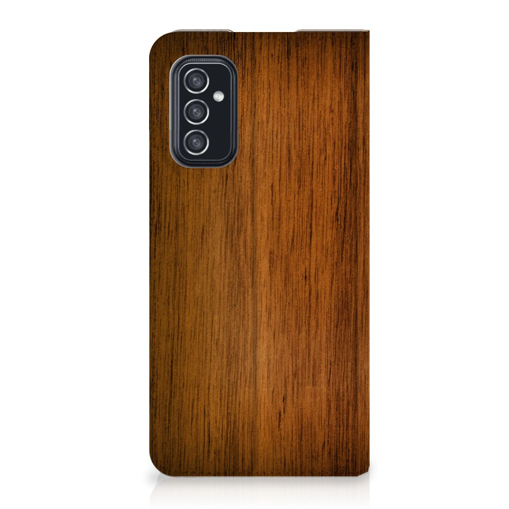 Samsung Galaxy M52 Book Wallet Case Donker Hout