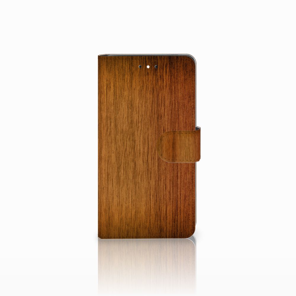 Nokia 2.1 (2018) Book Style Case Donker Hout