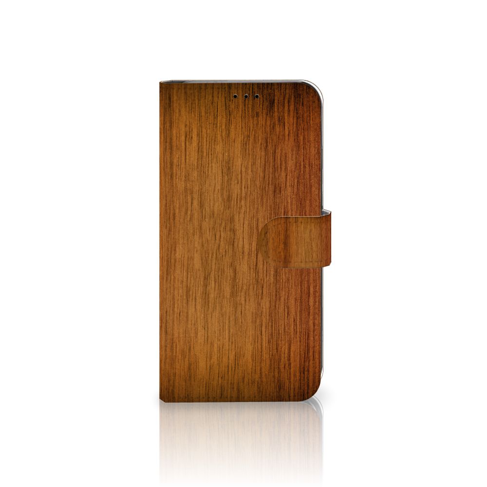 Apple iPhone Xs Max Book Style Case Donker Hout