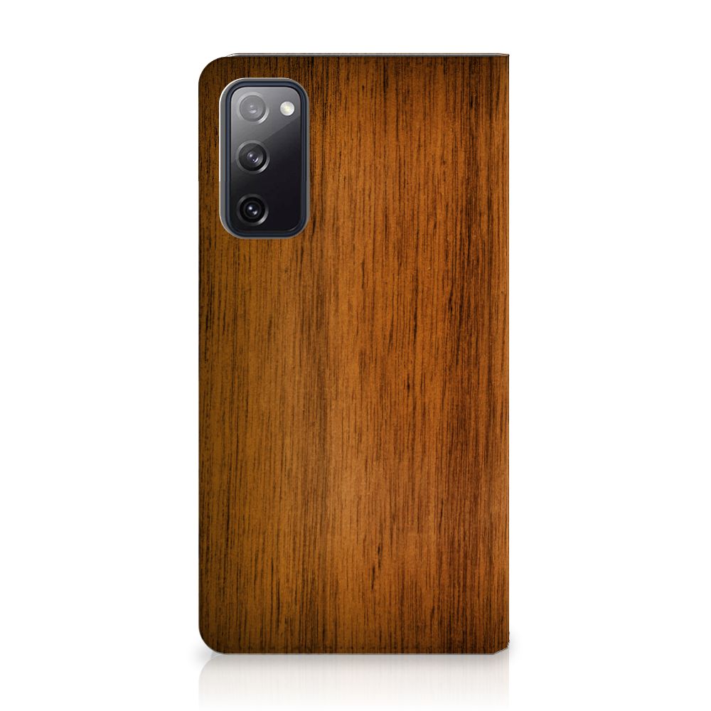 Samsung Galaxy S20 FE Book Wallet Case Donker Hout
