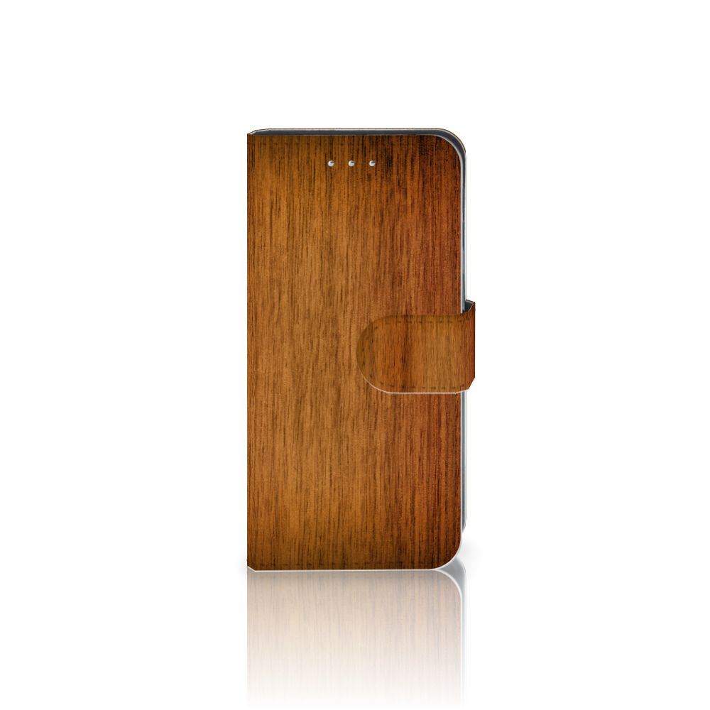 Samsung Galaxy S6 Edge Book Style Case Donker Hout