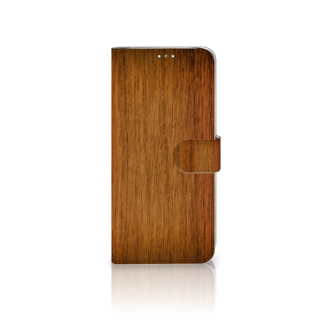 Samsung Galaxy A71 Book Style Case Donker Hout