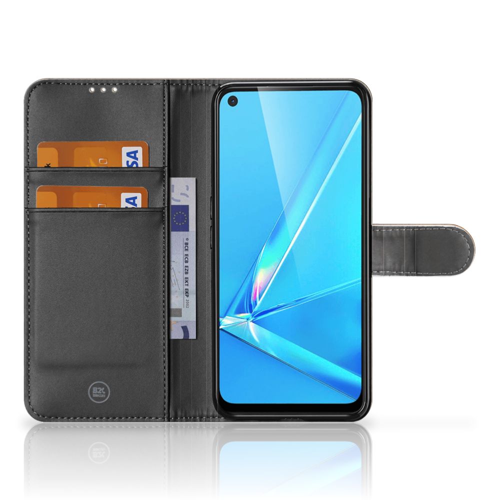 OPPO A72 | OPPO A52 Book Style Case Donker Hout
