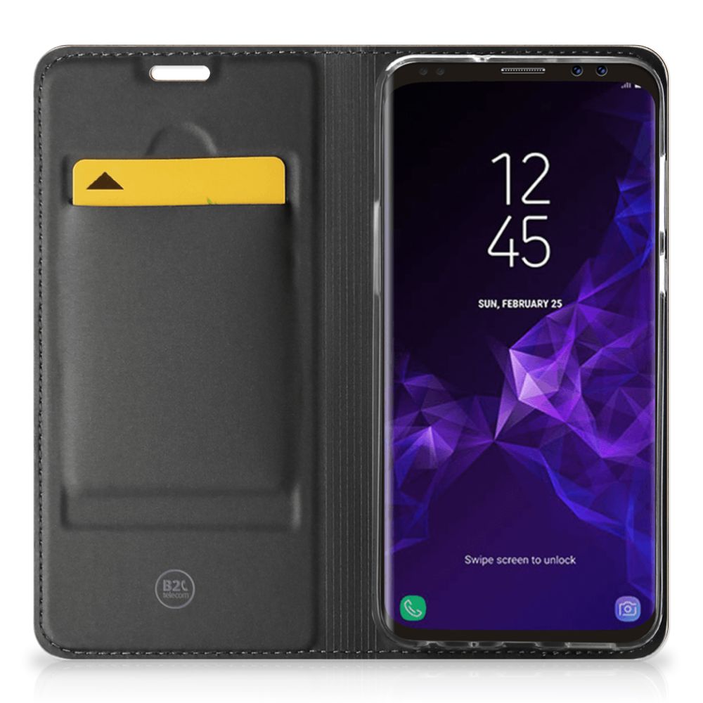 Samsung Galaxy S9 Plus Book Wallet Case Donker Hout