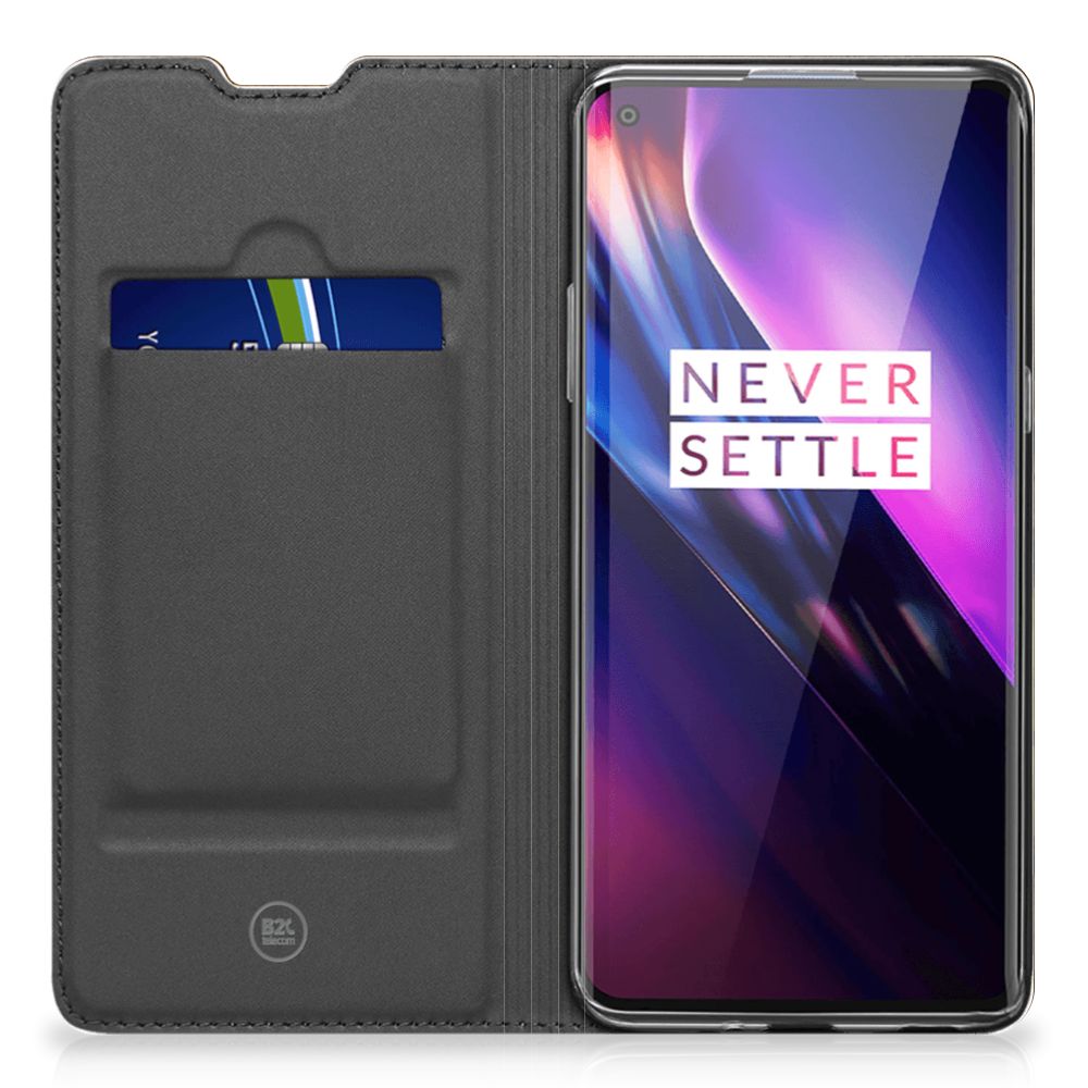 OnePlus 8 Book Wallet Case Donker Hout
