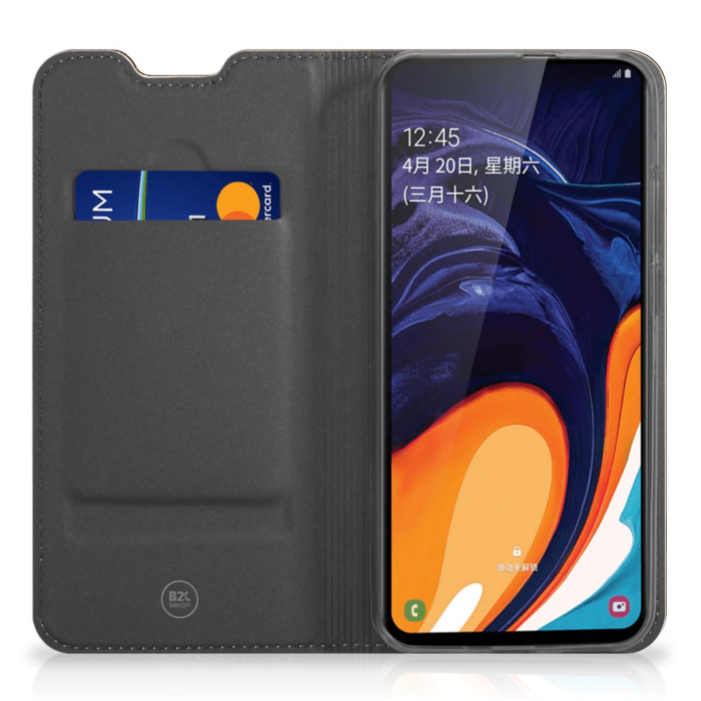 Samsung Galaxy A60 Book Wallet Case Donker Hout