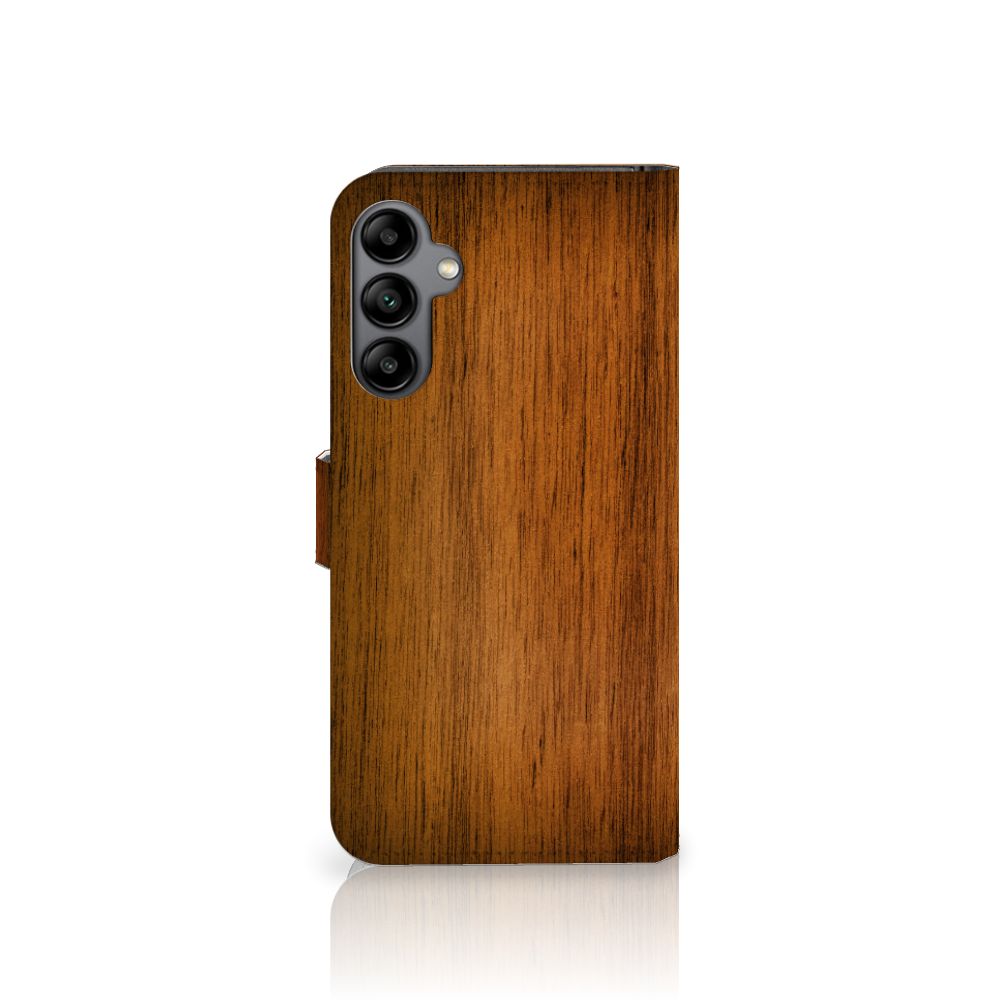 Samsung Galaxy A34 Book Style Case Donker Hout