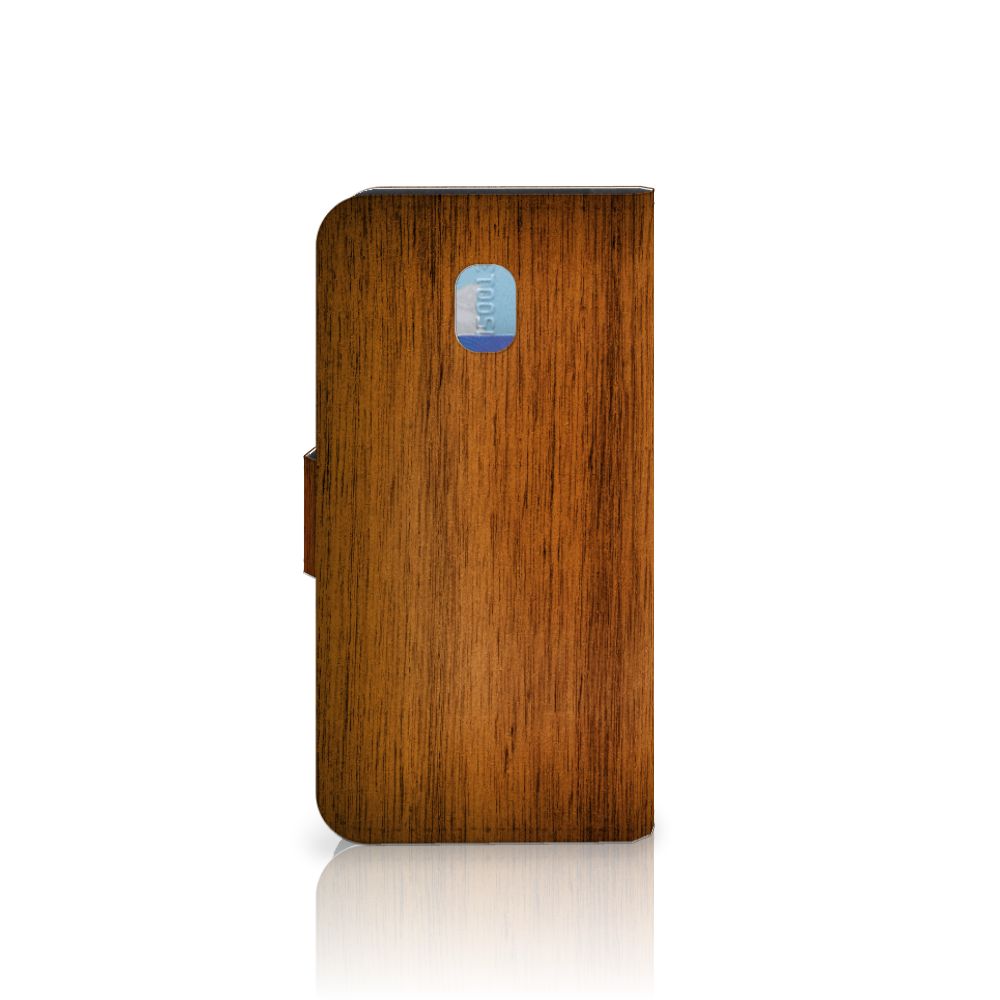 Samsung Galaxy J3 2017 Book Style Case Donker Hout